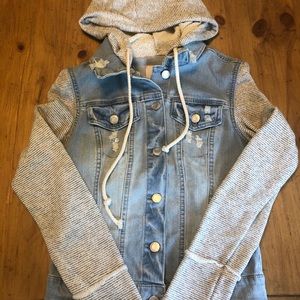 jean jacket sweatshirt